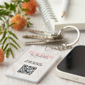 Skin Care Beauty QR Code Scan to Book Appointing Sleutelhanger (Voorkant Rechts)