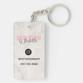 Skin Care Beauty QR Code Scan to Book Appointing Sleutelhanger (achterkant)