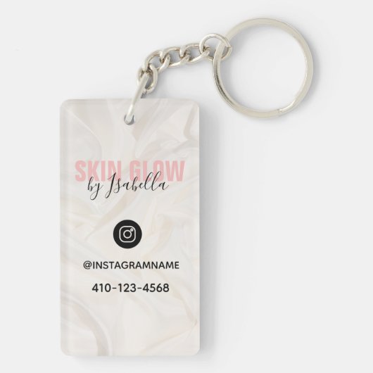 Skin Care Beauty QR Code Scan to Book Appointing Sleutelhanger (achterkant)