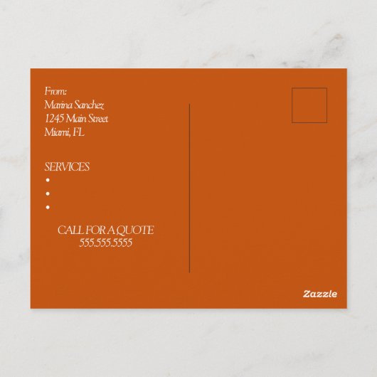 Skin Care Esthetician Business Salon Branding Lady Briefkaart (Achterkant)