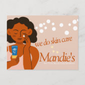 Skin Care Esthetician Business Salon Branding Lady Briefkaart (Voorkant)