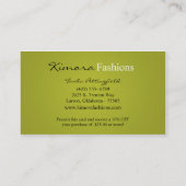 Skin Care Face Care Vector Shop Meisje Visitekaart Visitekaartje (Achterkant)