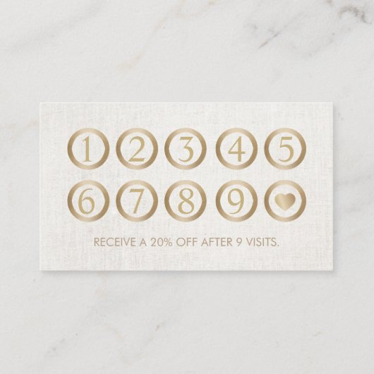 Skin Care Gold Script Spa Esthetician Loyalty (Achterkant)