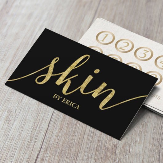 Skin Care Gold Script Spa Esthetician Loyalty