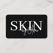 Skin Care QR Code  Black White Visitekaartje (Voorkant)