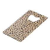Skin cheetah decor creditkaart flessenopener (Voorkant Gekanteld)