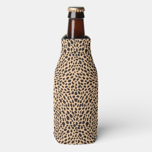 Skin cheetah decor flesjeskoeler (Fles Voorkant)