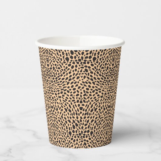 Skin cheetah decor papieren bekers (Links)