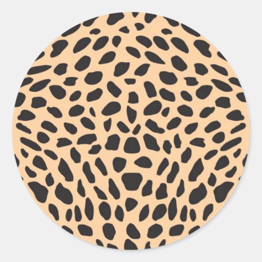 Skin cheetah decor ronde sticker (Voorkant)