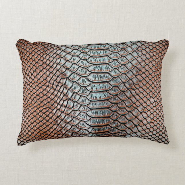 skin leather texture backgroundtexture,crocodile,l accent kussen (Voorkant)