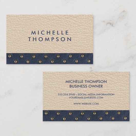 Skin | Leder met zuurstofkleder Visitekaartje (Voorkant / Achterkant)