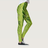Skin of a Green Iguana Texture Leggings (Rechts)