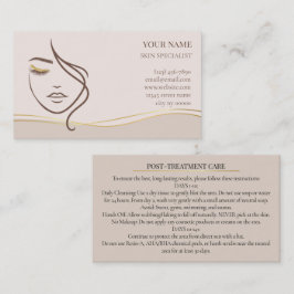 Skincare & Beauty After Care Card Afsprakenkaartje
