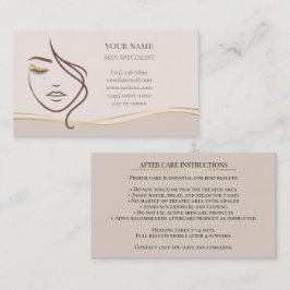 Skincare & Beauty After care Card Afsprakenkaartje