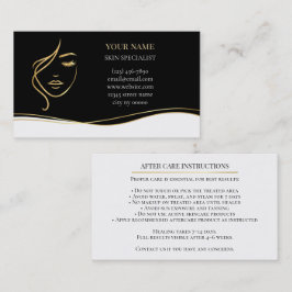 Skincare & Beauty After care Card Afsprakenkaartje