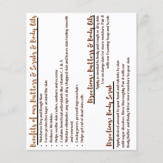 Skincare Benefits Flyer (Voorkant)