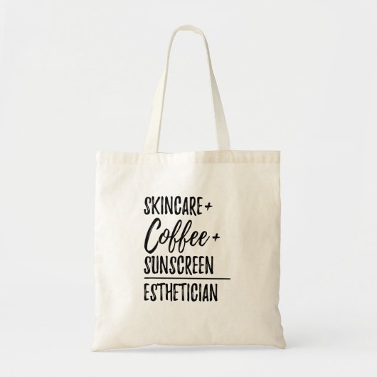 Skincare Coffee Sunscreen Esthetician Tote Bag (Voorkant)