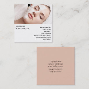 Skincare en Beauty Salon Vierkante Visitekaartje