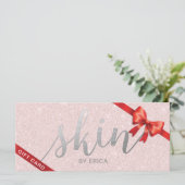 Skincare Esthetician Gift Certificates Blush Pink (Staand voorkant)