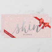 Skincare Esthetician Gift Certificates Blush Pink (Voorkant / Achterkant)