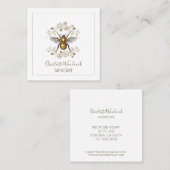 Skincare Esthetician Golden Bee en Roos Laurel Vierkante Visitekaartje (Voorkant / Achterkant)