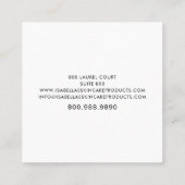 Skincare Esthetician Make-up Artist Gold Folie Wit Vierkante Visitekaartje (Achterkant)