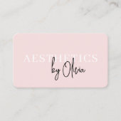 Skincare Esthetician QR Code Blush Pink Visitekaartje (Voorkant)
