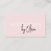 Skincare Esthetician QR Code Blush Pink Visitekaartje (Voorkant)