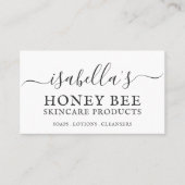 Skincare Handgeschreven Script Skincare Visitekaartje (Voorkant)