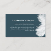 Skincare Health Professional Modern Blue Feather Visitekaartje (Achterkant)