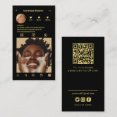 Skincare Instagram Fotogrid QR-code Visitekaartje (Voorkant / Achterkant)
