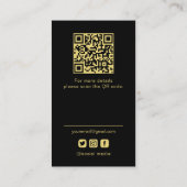 Skincare Instagram Fotogrid QR-code Visitekaartje (Achterkant)