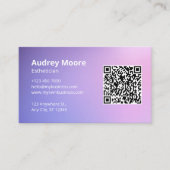 Skincare make-up esthetische diensten Logo QR-code Visitekaartje (Voorkant)