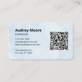 Skincare Make-up Esthetische Logo QR Code Sjablone Visitekaartje (Voorkant)