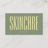 Skincare Minimalist Sage Green Visitekaartje (Voorkant)