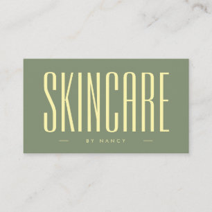 Skincare Minimalist Sage Green Visitekaartje