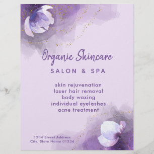 skincare paarse waterverf ・ flyer