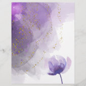 skincare paarse waterverf flyer (Achterkant)