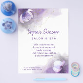 skincare paarse waterverf flyer (Enkel)