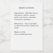 SkinCare Product Ingredient Label Wijn Etiket (Enkel label)