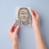 Skincare Promotional Business Logo QR Code Foto Flyer (Hand)