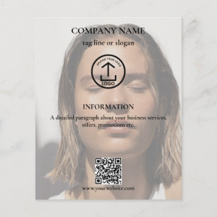 Skincare Promotional Business Logo QR Code Foto Flyer