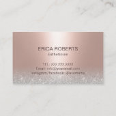 Skincare Salon Spa Esthetician Blush Rose Gold Visitekaartje (Achterkant)
