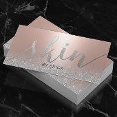 Skincare Salon Spa Esthetician Blush Rose Gold Visitekaartje
