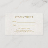 Skincare Salon Spa Esthetician Elegant Appointment Afsprakenkaartje (Achterkant)