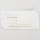 Skincare Salon Spa Esthetician Gift Certificates (Achterkant)