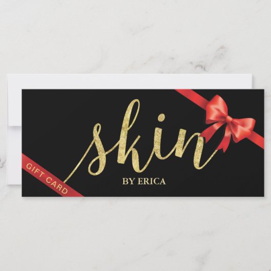 Skincare Salon Spa Esthetician Gift Certificates (Voorkant)