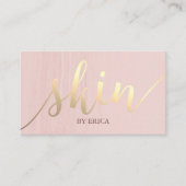 Skincare Salon Spa Esthetician Gold Typografie Visitekaartje (Voorkant)
