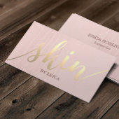 Skincare Salon Spa Esthetician Gold Typografie Visitekaartje