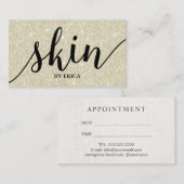 Skincare Salon Spa Esthetician Ivory Appointment Afsprakenkaartje (Voorkant / Achterkant)